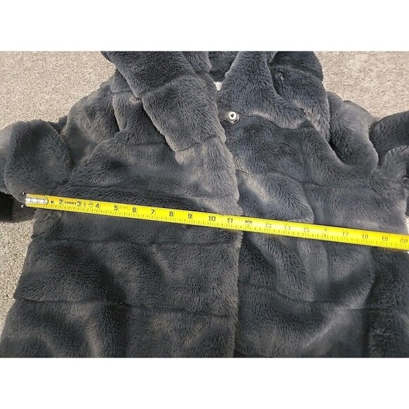 Apparis Goldie Faux Vegan Fur Oversized Hood Jacket Carbon Gray Women’s Size XS - Picture 9 of 11